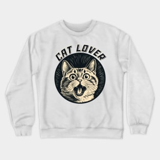 Real Kitty Lover Cute Cat Cartoon Cat Lover Crewneck Sweatshirt